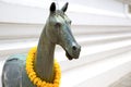 horse in the temple bangkok asia bronze wat palaces Royalty Free Stock Photo