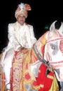 Horse Tradition, An Indian groom on a traditional wedding horse, Traditional Wedding Ceremony. Royalty Free Stock Photo