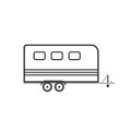 Horse trailer icon