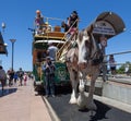 Horse tram ride to Granite Island, South Australia