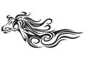 horse tribal tattoo. Vector illustration decorative design Royalty Free Stock Photo