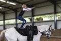 Horse Vaulting Balance Equestrian Royalty Free Stock Photo