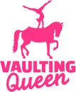 Horse Vaulting queen Royalty Free Stock Photo