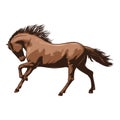 Horse Vector Illustration. Beautiful Horse racing Royalty Free Stock Photo