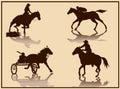Horse vector silhouette Royalty Free Stock Photo