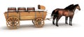 Horse wagon with barrels Royalty Free Stock Photo