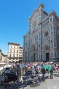 Horse wagon for tourists in Florence Royalty Free Stock Photo