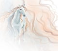 Horse watercolor painting Royalty Free Stock Photo
