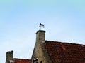 Horse Weather Vane Vertical image on Top of Home Royalty Free Stock Photo