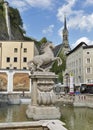 Horse Well in Salzburg with a horse sculpture