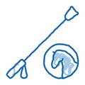 Horse Whip Tool doodle icon hand drawn illustration