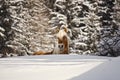 Horse in a winter landscape Royalty Free Stock Photo