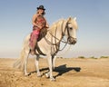 Horse woman on the beach Royalty Free Stock Photo