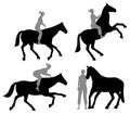 Horse woman silhouette