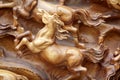 Horse wood carve Royalty Free Stock Photo