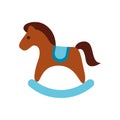 Horse wooden isolated icon