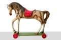 Horse wooden vintage colorful toy for children Royalty Free Stock Photo