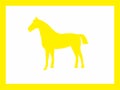 Horse Yellow Design Royalty Free Stock Photo