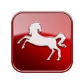 Horse Zodiac icon red..