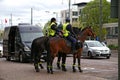 Horseback police patrol