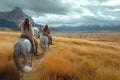 Horseback riding in Andes mountain