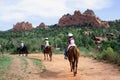 Horseback Riding in the Garden of the Gods Royalty Free Stock Photo