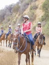 Horseback riding in Hollywood Hills trail Royalty Free Stock Photo