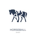 horseball icon. Trendy flat vector horseball icon on white background from sport collection