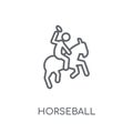 horseball linear icon. Modern outline horseball logo concept on