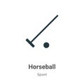 Horseball vector icon on white background. Flat vector horseball icon symbol sign from modern sport collection for mobile concept