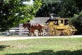 A horsedrawn stagecoach at Old Sturbridge Village