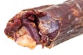 Horseflesh sausage kazy close up isolated Royalty Free Stock Photo