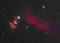 Horsehead and Flame Nebula Royalty Free Stock Photo