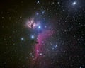 Horsehead and Flame nebulae Royalty Free Stock Photo