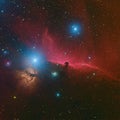 Horsehead Nebula or Barnard 33 in the constellation Orion taken with CCD camera through medium focal length telescope Royalty Free Stock Photo