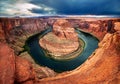 Horsehoe Bend Colorful Canyon Cut by the Colorado River