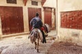 Horseman in the street of fez