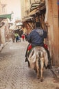 Horseman in the street of fez