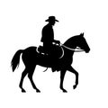 Horsemen black icon on white background. Horsemen silhouette Royalty Free Stock Photo