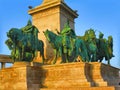 Horsemen on Heroes square Budapest