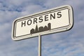 Horsens city road sign Royalty Free Stock Photo