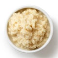 Horseradish sauce in white bowl from above. Royalty Free Stock Photo