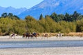 Horseriders in New Zealand Royalty Free Stock Photo