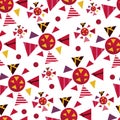 Seamless geometric graphic pattern of viruses