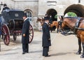 Horses and coachmen Royalty Free Stock Photo