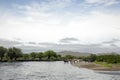 Horses Drink from River in Mongolia