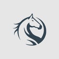 The horses face monogram logo inspiration