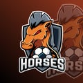 Horses Football Logo Team Badge