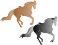 Horses galloping illustration