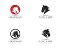 Horses head logo vector template